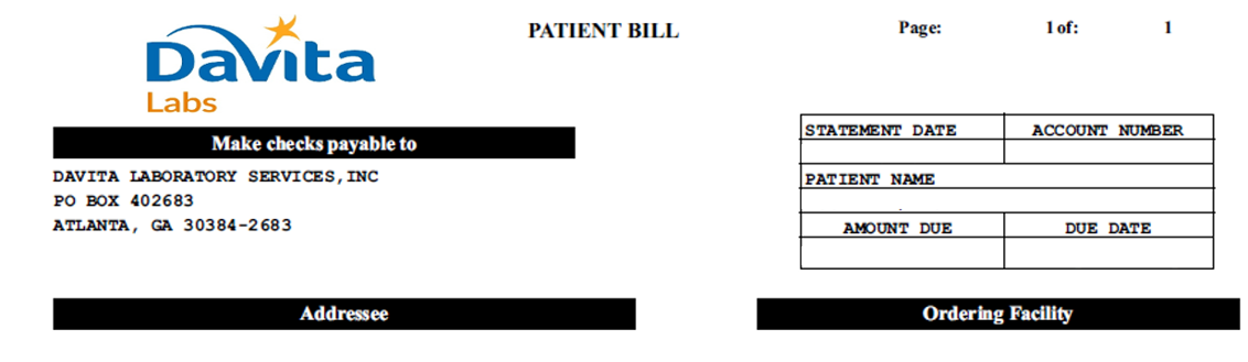 Patient Payment Portal - DaVita Labs